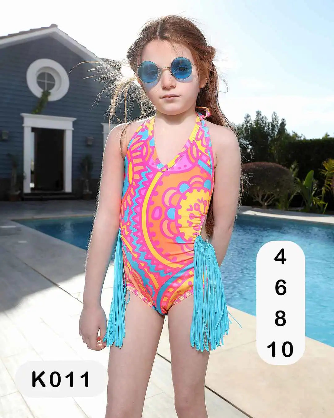 Tobay | Girls' Paisley Fringe Swimsuit
