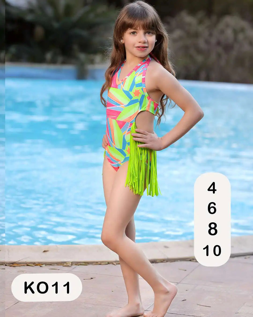 Tobay | Girls' Paisley Fringe Swimsuit