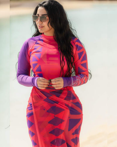 مايوه Pink &amp; Purple بوركيني | Tobay