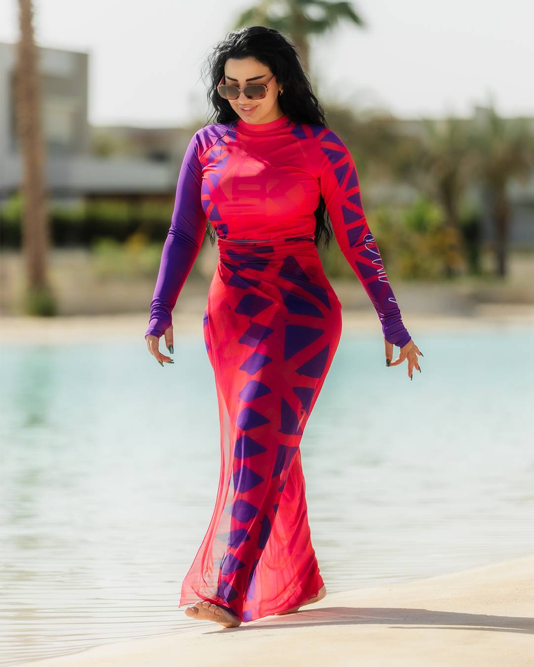 مايوه Pink &amp; Purple بوركيني | Tobay