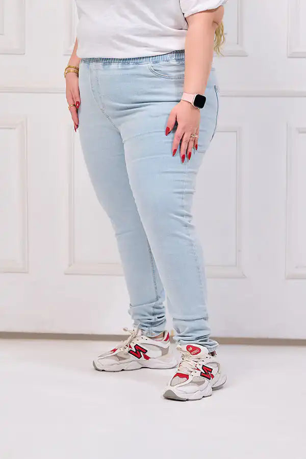 Light Wash Plus Size Skinny Jeans | Tobay