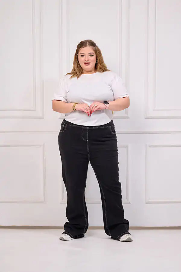 Plus-Size Charleston Jeans - Black | Tobay