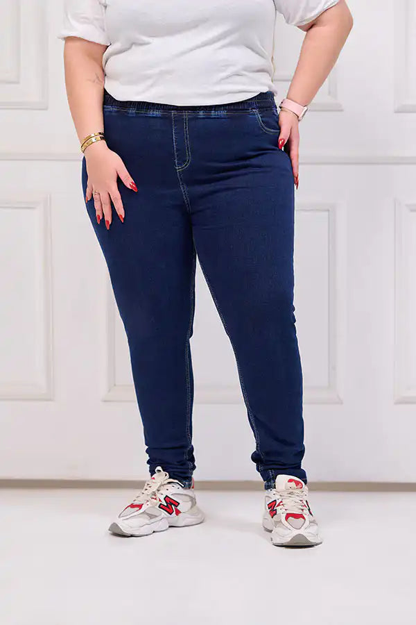 Dark Wash Plus Size Skinny Jeans | Tobay