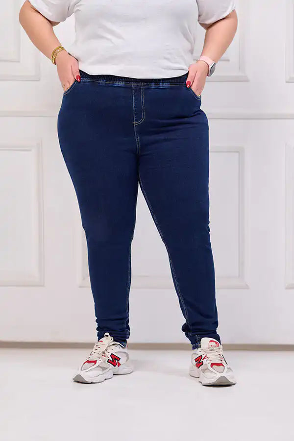 Dark Wash Plus Size Skinny Jeans | Tobay