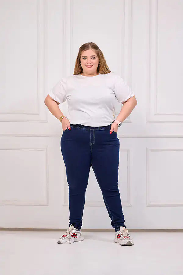 Dark Wash Plus Size Skinny Jeans | Tobay