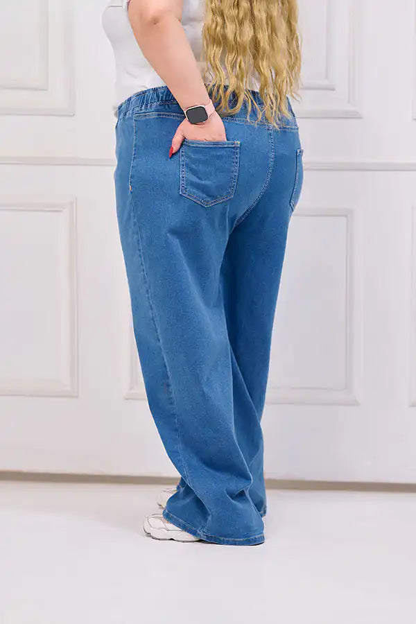 Plus Size Wide Leg Jeans - Tobay