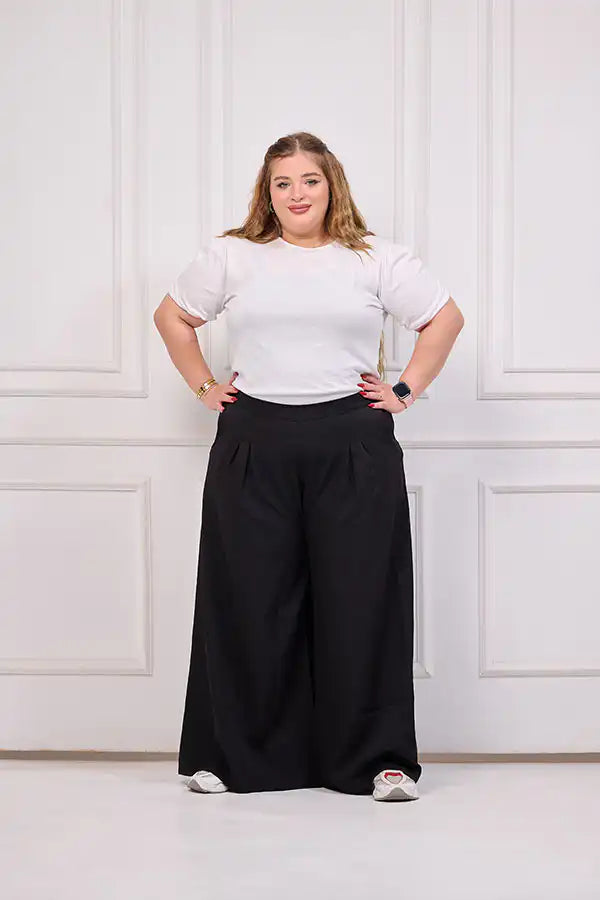 Plus Size Wide Leg Trousers | Tobay
