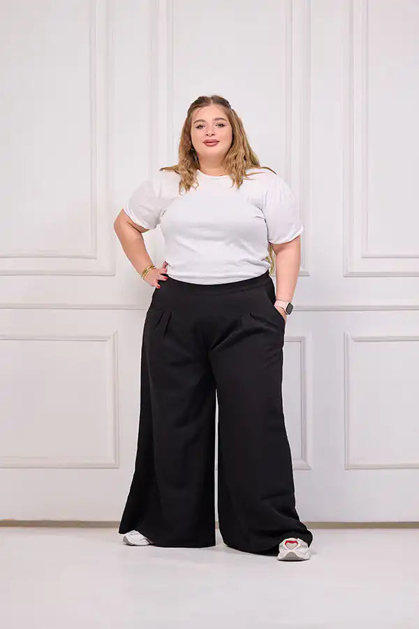 Plus Size Wide Leg Trousers | Tobay