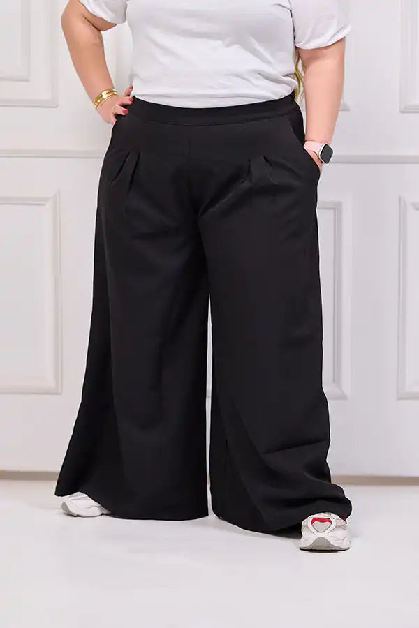 Plus Size Wide Leg Trousers | Tobay