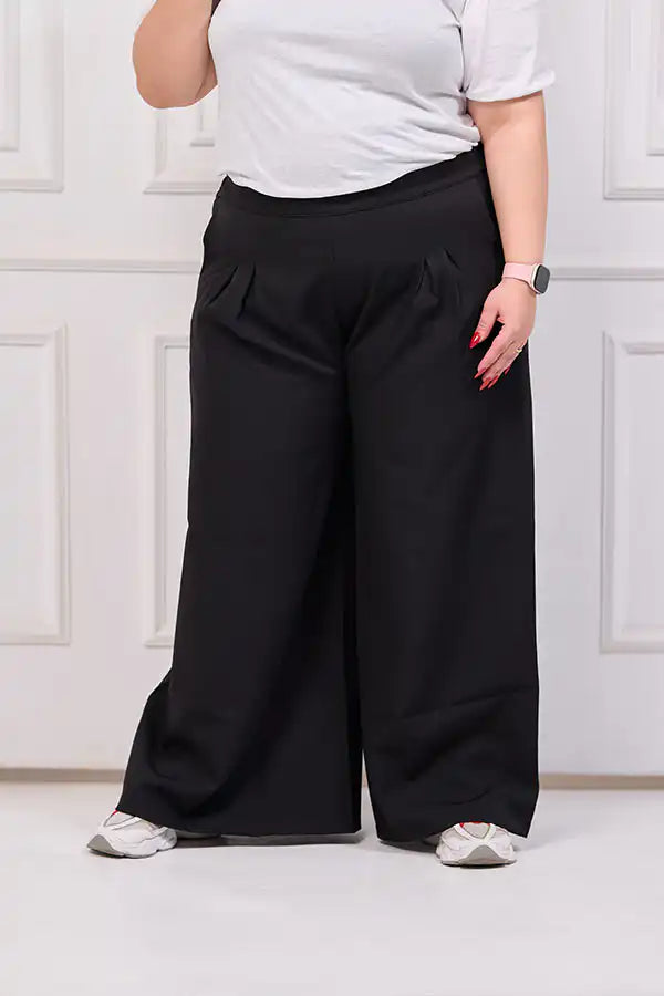 Plus Size Wide Leg Trousers | Tobay