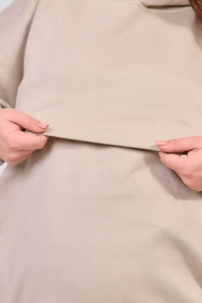 هودي الحمل و الرضاعه الشتوي - بيج
