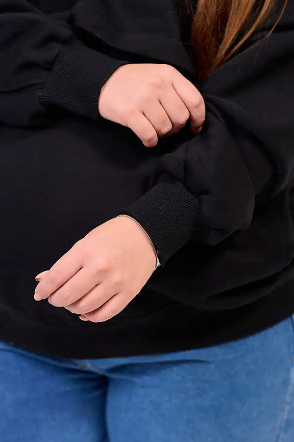 Winter Maternity & Nursing Hoodie - Black