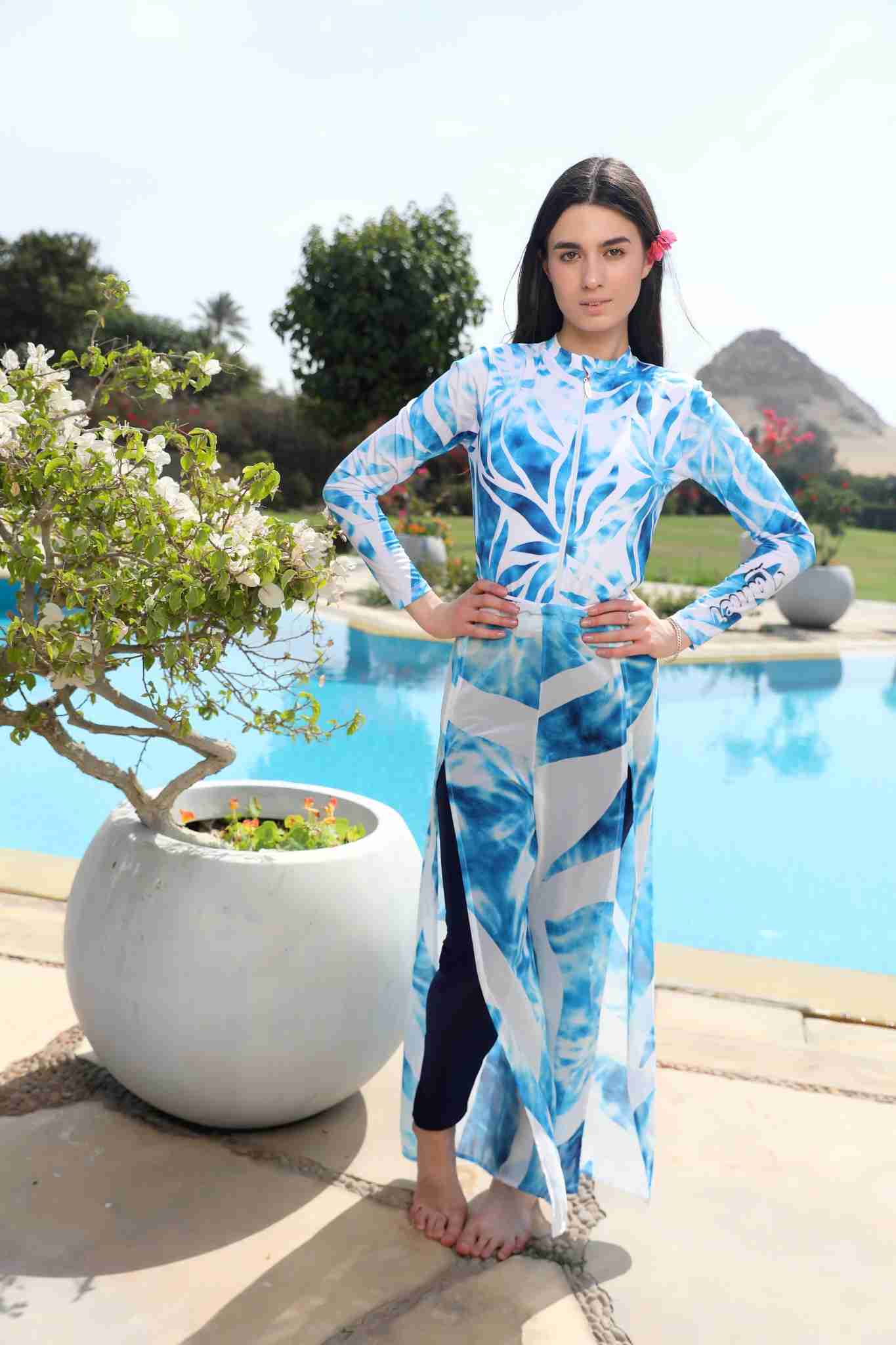 Tobay Swimsuit | Azure Wave Swimsuit