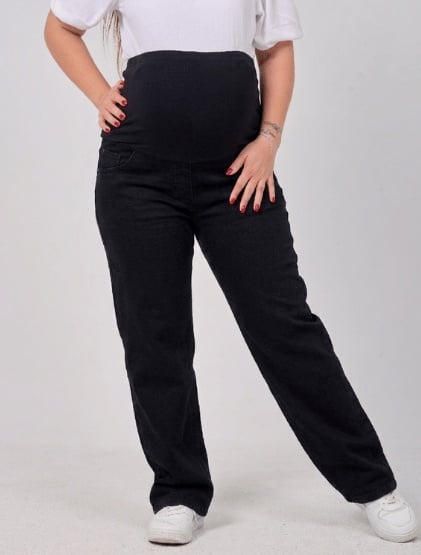 Black Maternity Jeans - Straight Leg, Comfortable & Easy to Style | Tobay