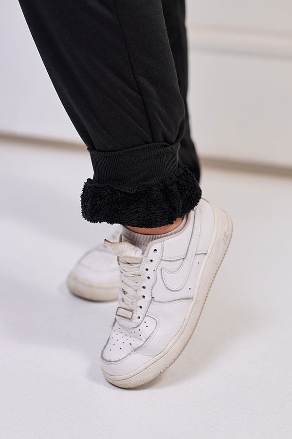 Maternity winter sweatpants - fur-lined