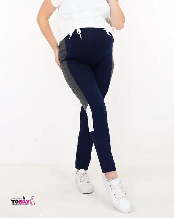 100% Pure Cotton Maternity Stretch - Navy | Tobay