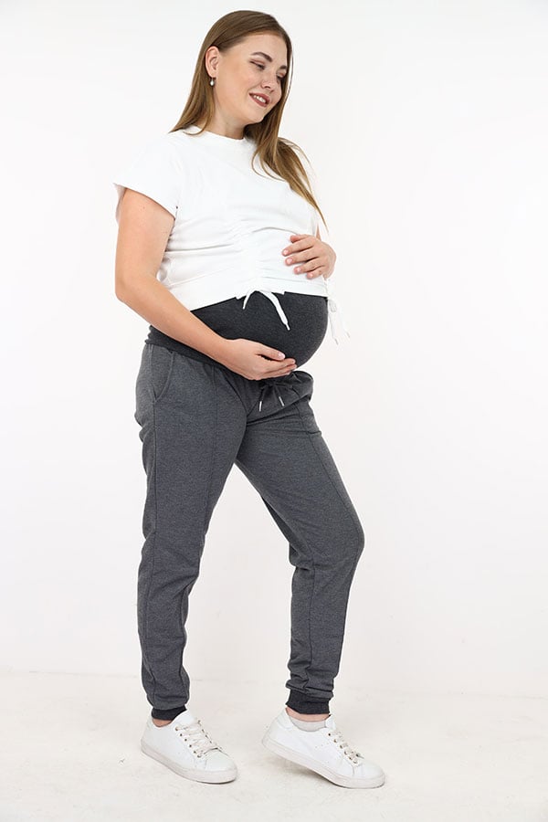 Maternity Sweatpants - Grey - Comfortable with a Simple Style | Tobay