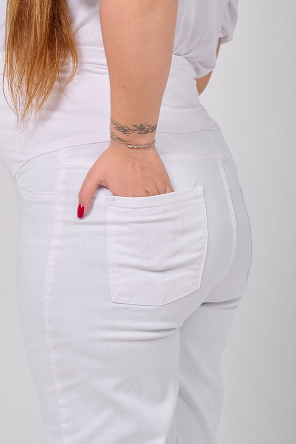 White Wide Leg Maternity Jeans - Comfortable & Stylish | Tobay