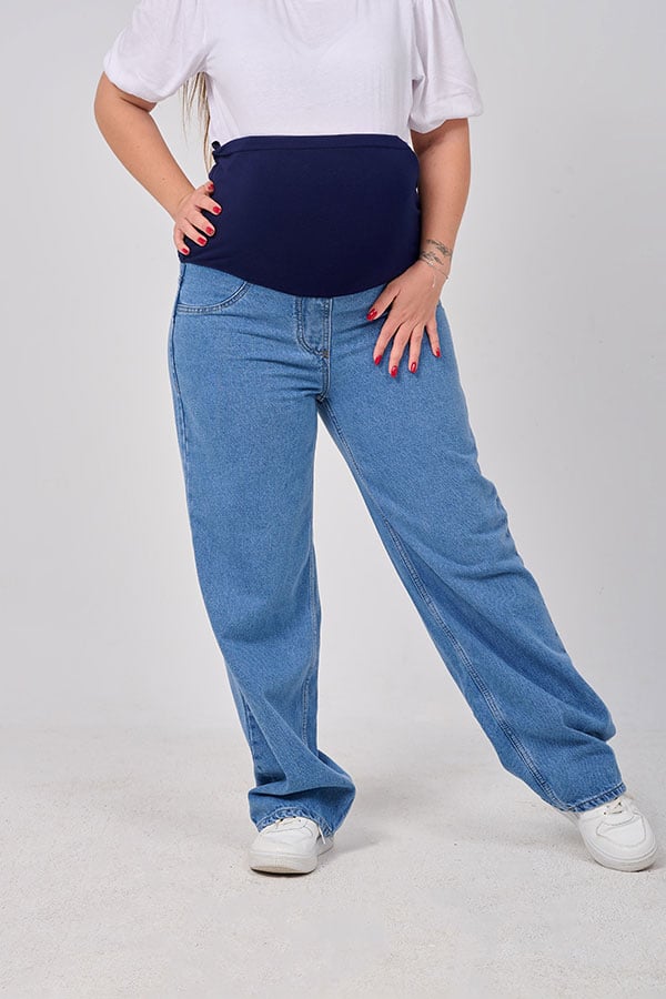 Maternity Jeans Straight Leg Mid-Rise - Comfortable & Lightweight | Tobay