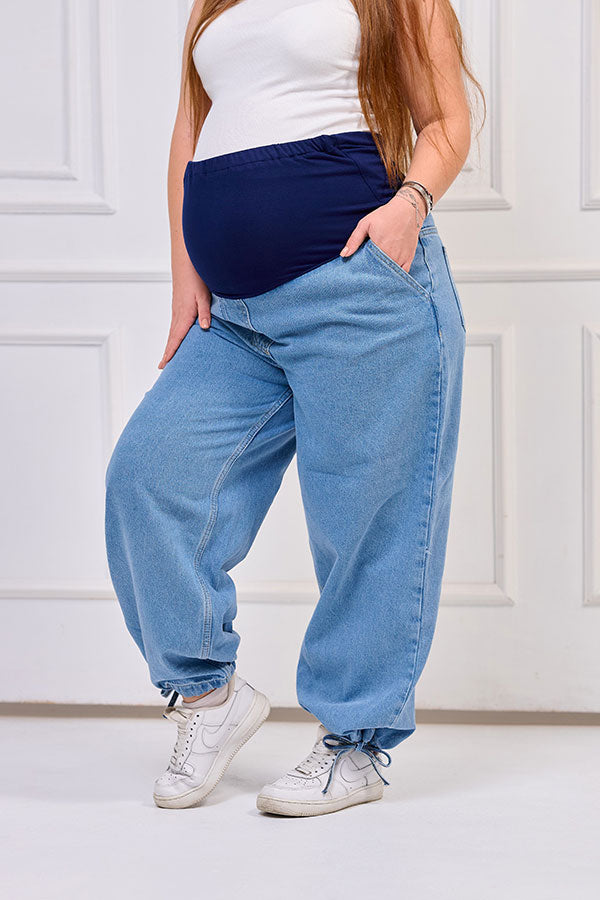 Maternity Wide-Leg Jeans 2-in-1 - Chic & Distinctive | Tobay