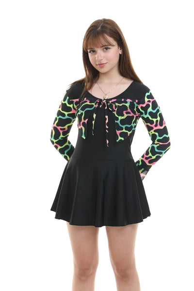Neon Wave teenager Swim Suit | Tobay