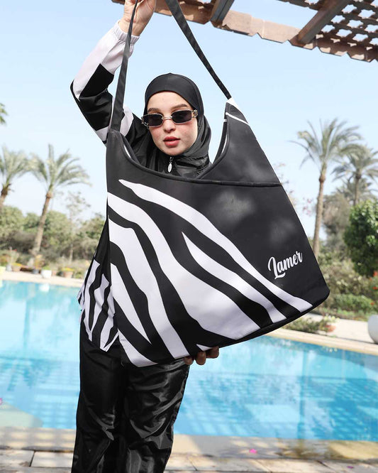 مايوة بوركيني بلس سايز أسود 7XL to 9XL