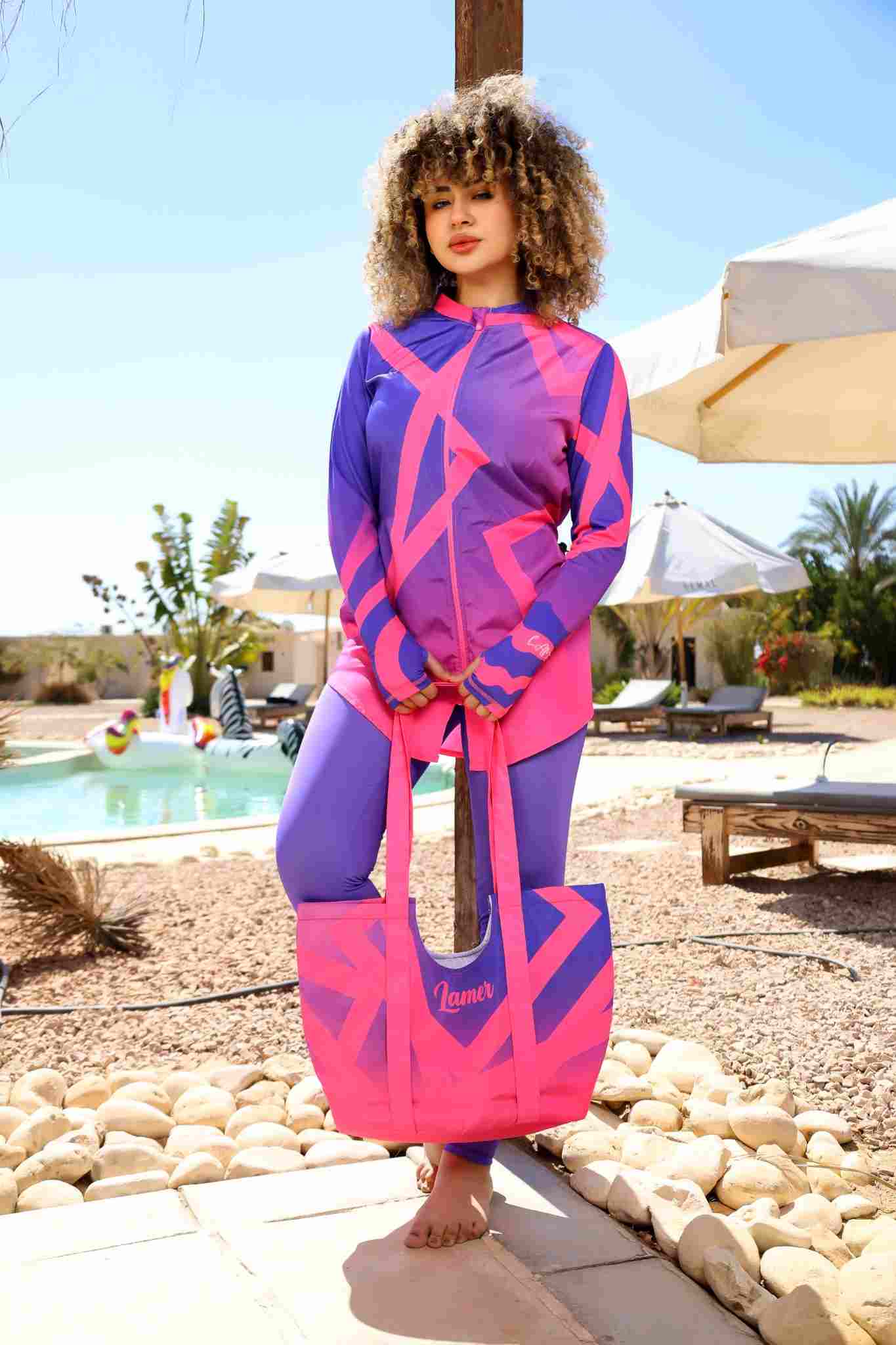 Hot pink swimsuit, bold and modern | Tobay
