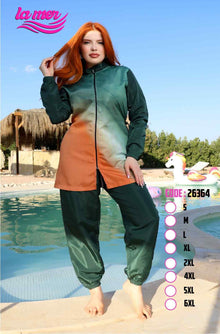 Emerald Sunset Plus Size Burkini - modest | Tobay