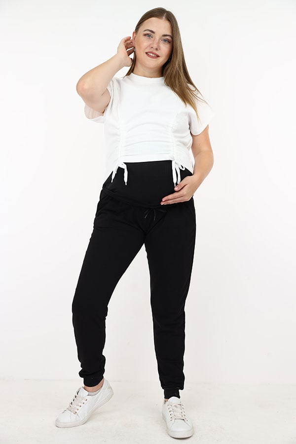 Maternity Sweatpants - Black - Comfortable and Easy to Wear | Tobay