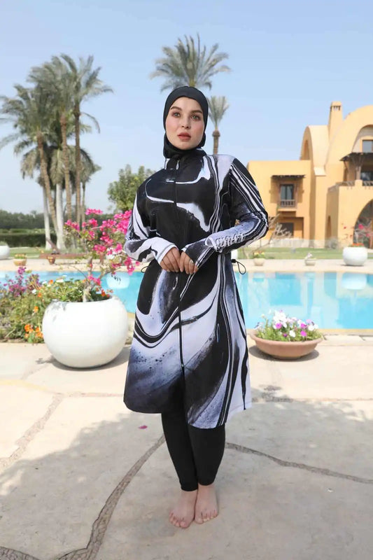 مايوه Tobay | Black Marble