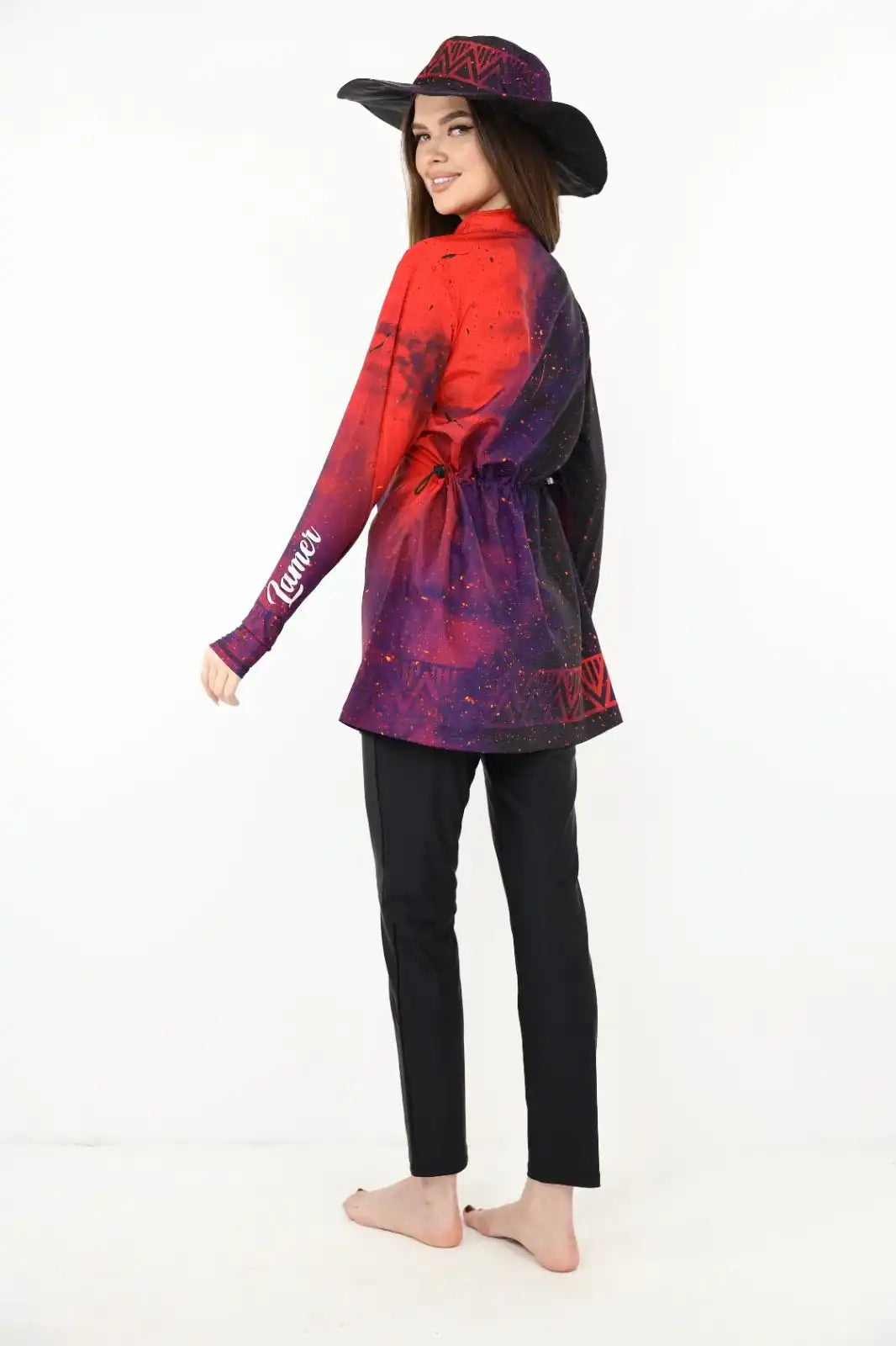 Tobay Swimsuit | Red Purple Galaxy