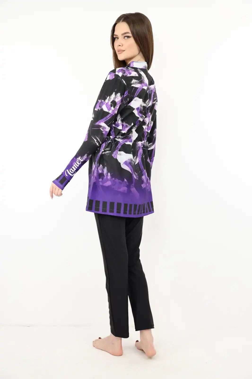 Tobay Swimsuit | Black Purple