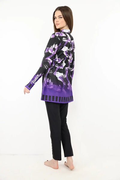 مايوه Tobay | Black Purple