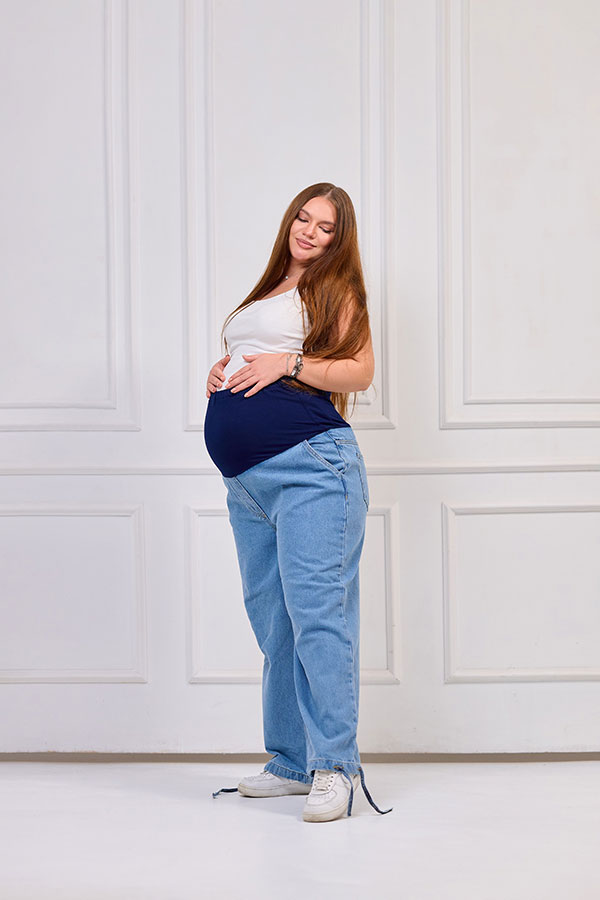 Maternity Wide-Leg Jeans 2-in-1 - Chic & Distinctive | Tobay