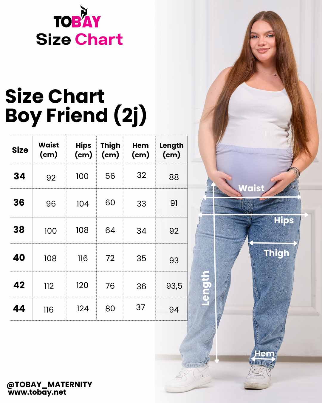 Boyfriend Maternity Jeans - Comfortable & Easy to Style | Tobay