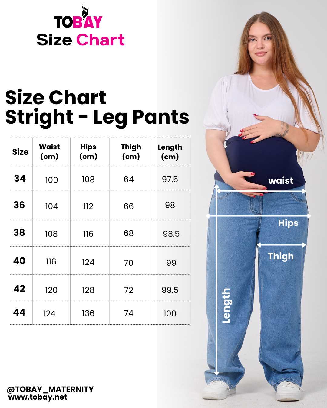 Black Maternity Jeans - Straight Leg, Comfortable & Easy to Style | Tobay