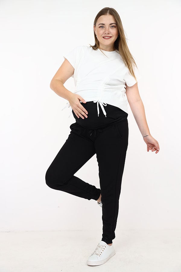 Maternity Sweatpants - Black - Comfortable and Easy to Wear | Tobay