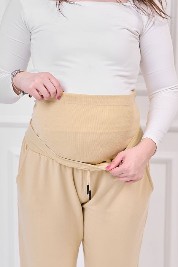Maternity Sweatpants - Beige - Comfortable & Suitable for Summer | Tobay