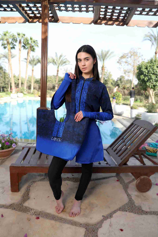 مايوه Tobay | Royal Blue Edge Swimsuit