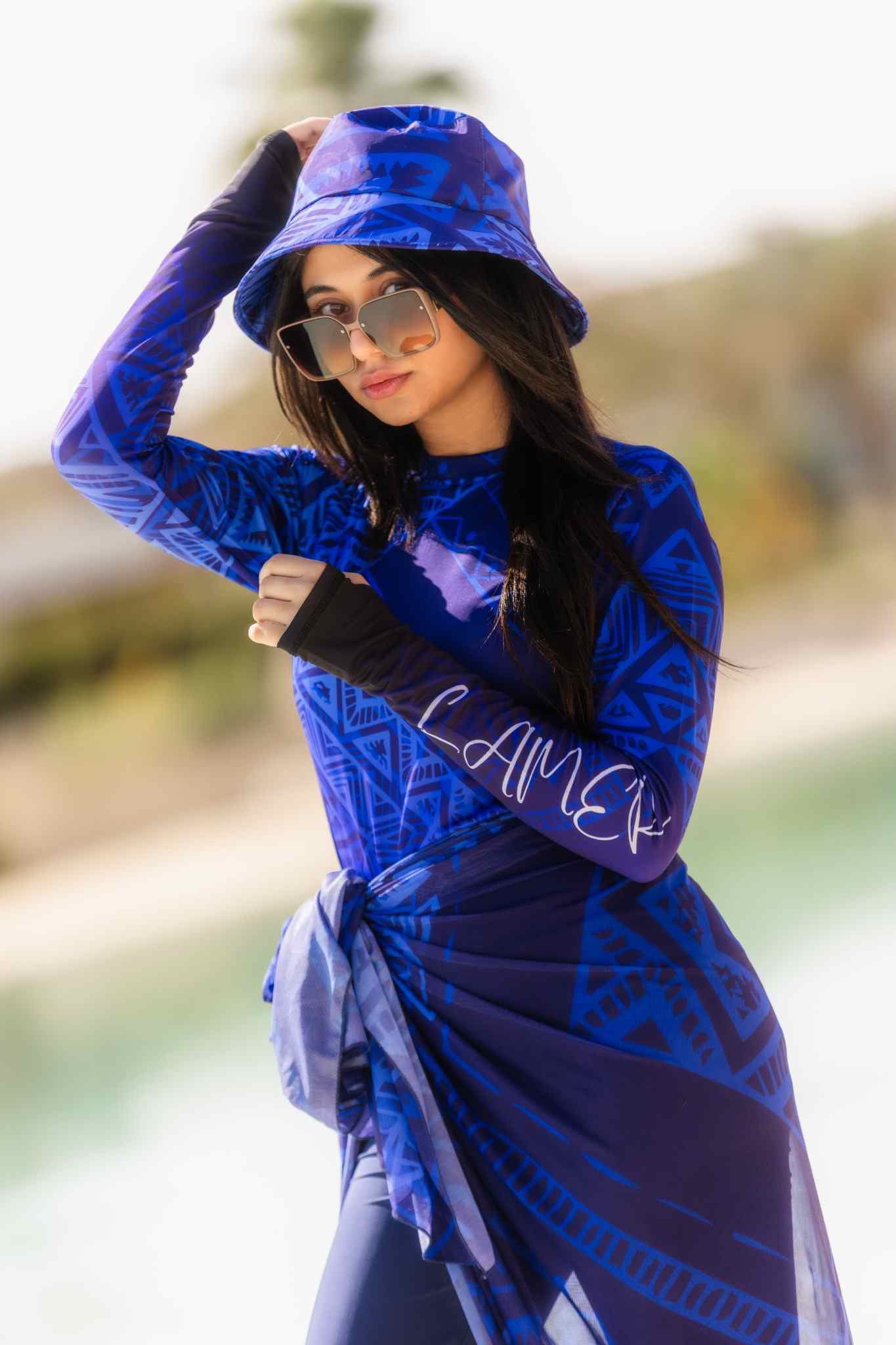 Blue Tribal Burkini -Chic and Modern | Tobay