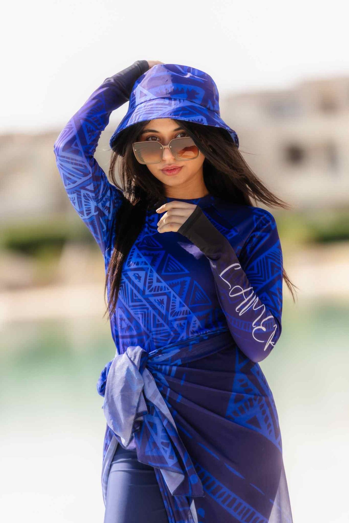 Blue Tribal Burkini -Chic and Modern | Tobay