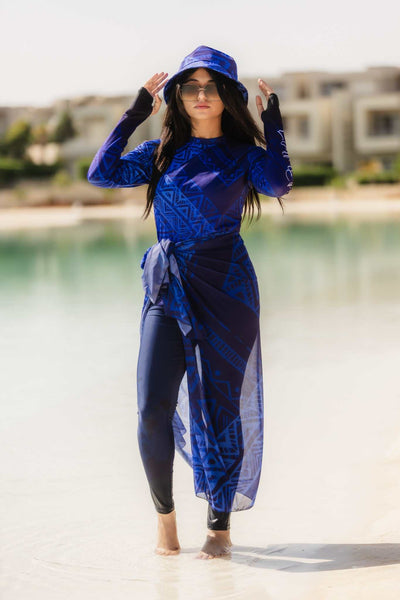 Blue Tribal Burkini -Chic and Modern | Tobay