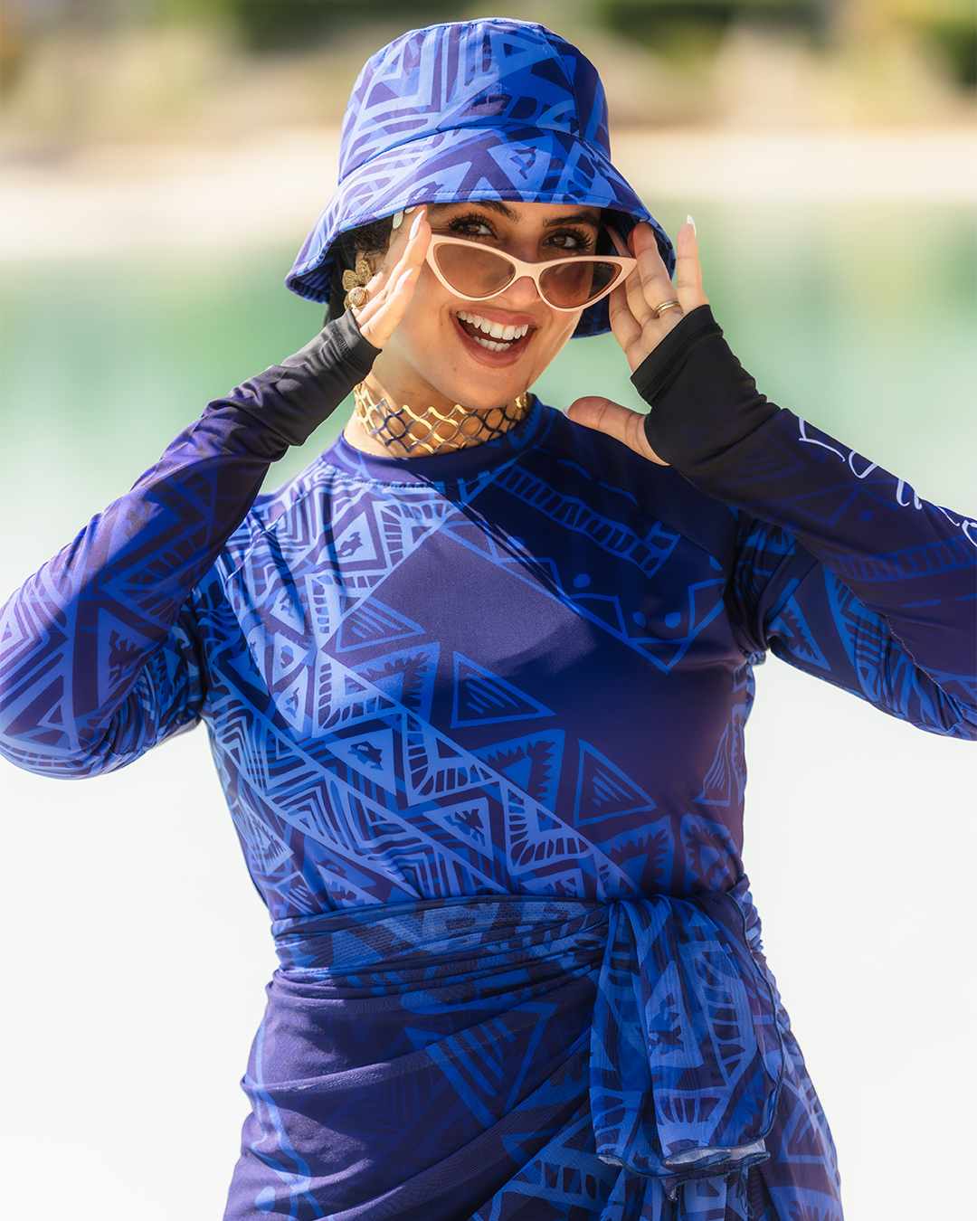 Blue Tribal Burkini -Chic and Modern | Tobay