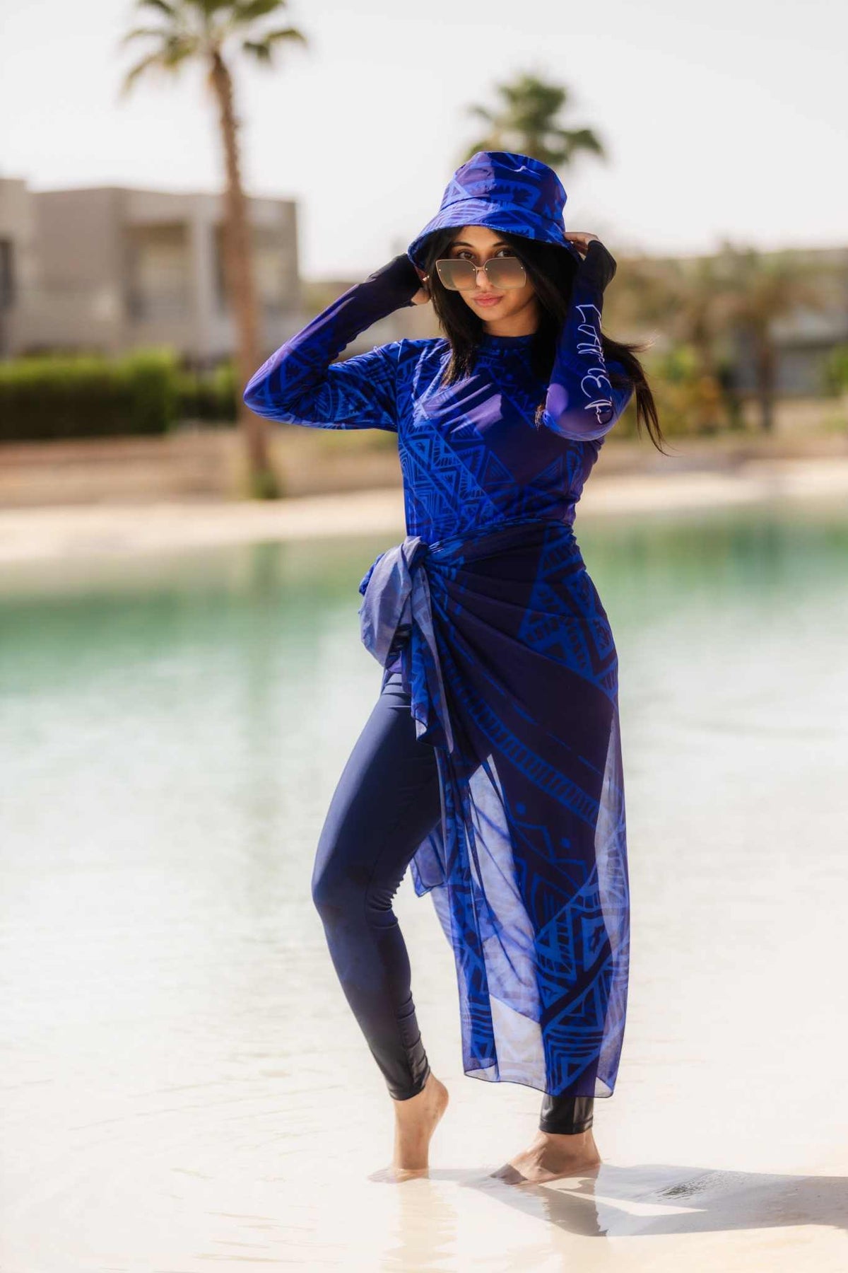 Blue Tribal Burkini -Chic and Modern | Tobay