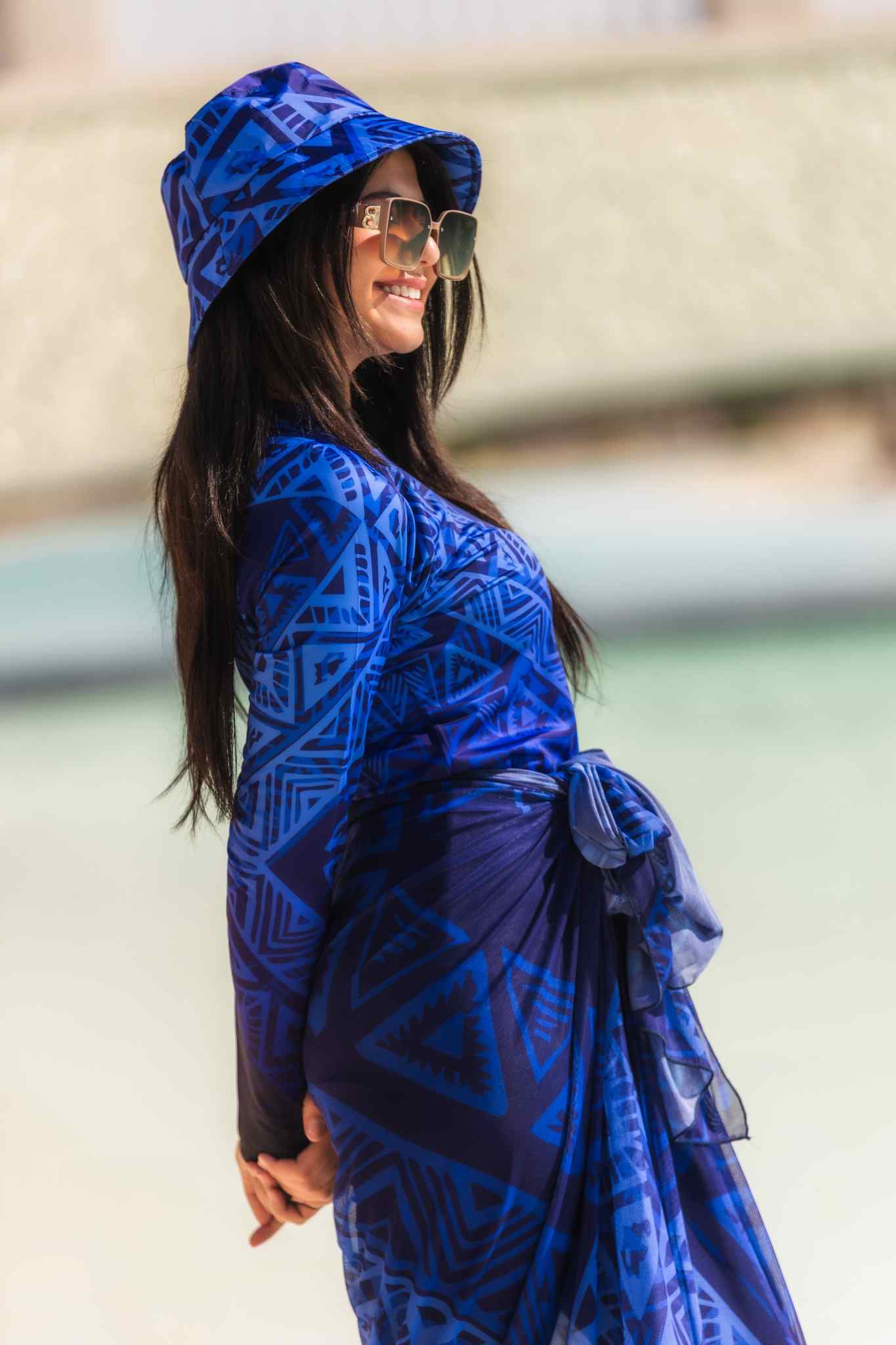 Blue Tribal Burkini -Chic and Modern | Tobay