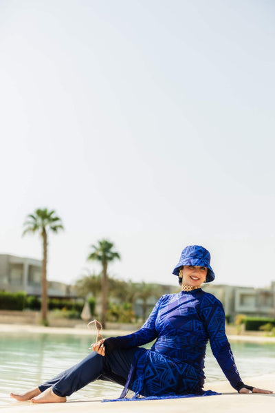 Blue Tribal Burkini -Chic and Modern | Tobay