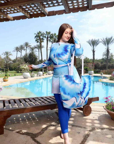 Crystal Blue Burkini - Chic | tobay