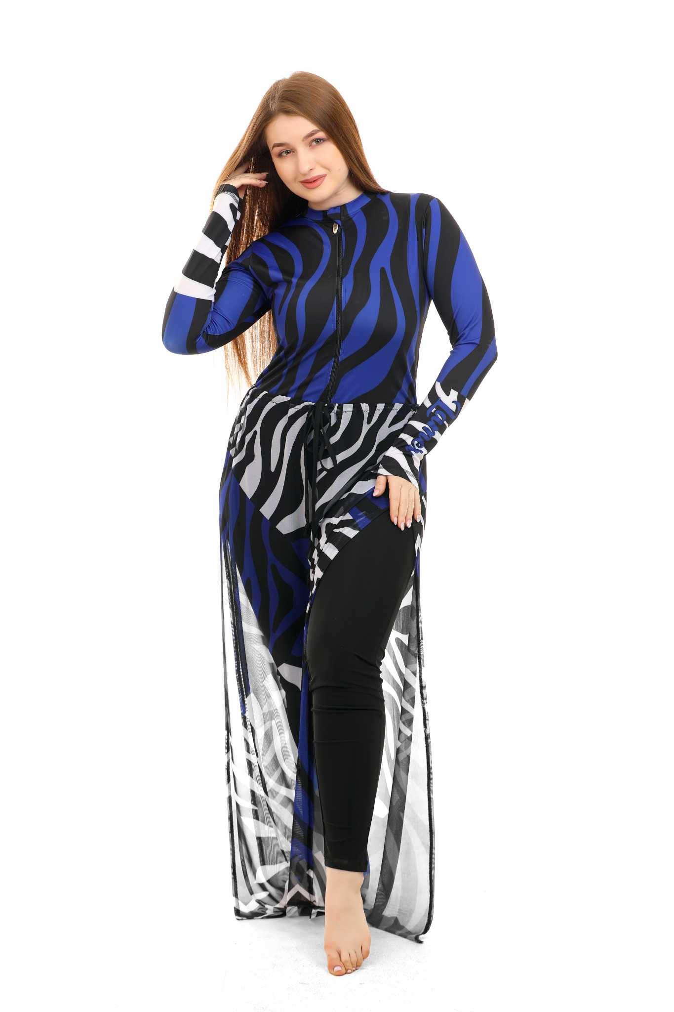 مايوه Tobay | Blue Zebra Swimsuit