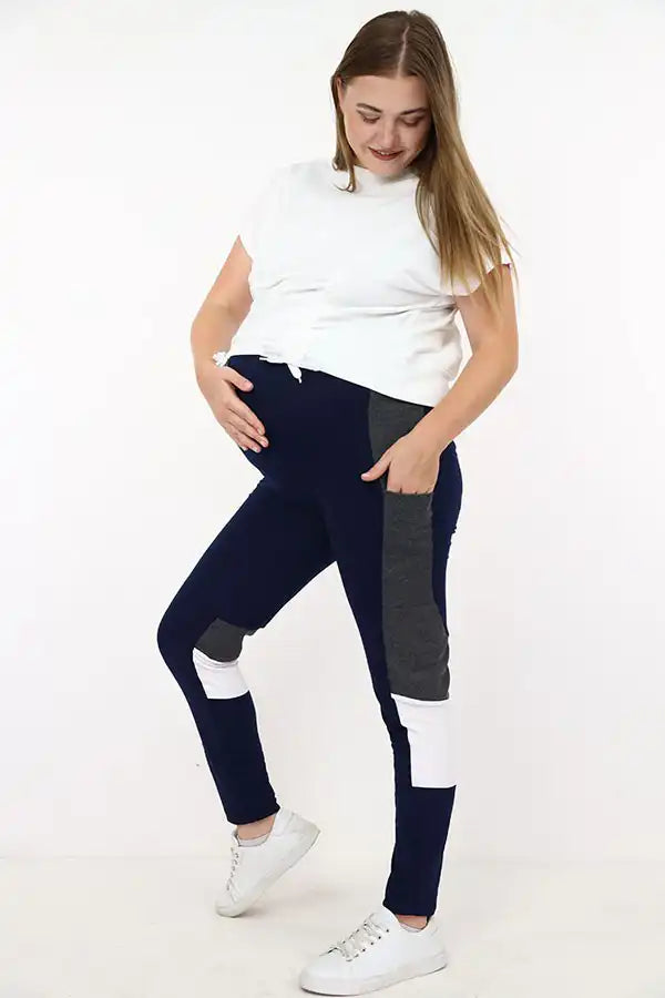 100% Pure Cotton Maternity Stretch - Navy | Tobay