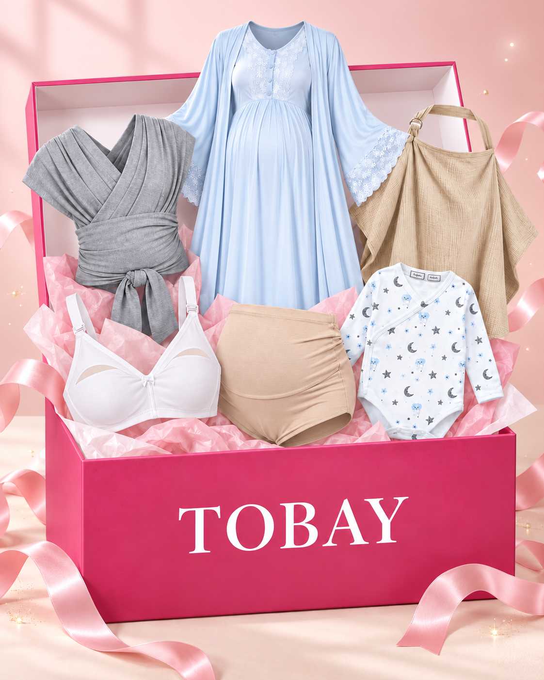 Hospital bag Box baby blue for Mom & Baby | Tobay